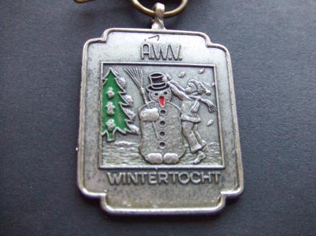 A.W.V.Aalsmeerse wandelvereniging winter,sneeuwpop